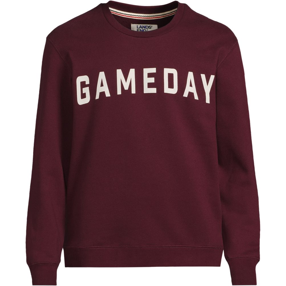 Men s Long Sleeve Serious Sweats Graphic Crew Sweatshirt Lands End