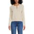 Women's Fine Gauge Cotton Crew Cardigan Sweater, Front
