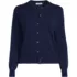 Women's Fine Gauge Cotton Crew Cardigan Sweater, Front