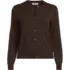 Women's Fine Gauge Cotton Crew Cardigan Sweater, Front