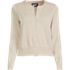Women's Fine Gauge Cotton Crew Cardigan Sweater, Front