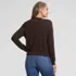 Women's Fine Gauge Cotton Crew Cardigan Sweater, Back