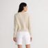 Women's Fine Gauge Cotton Crew Cardigan Sweater, Back