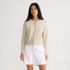 Women's Fine Gauge Cotton Crew Cardigan Sweater, Front