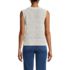 Women's Cotton Tweed Textured Crewneck Vest Sweater, Back