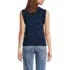 Women's Cotton Tweed Textured Crewneck Vest Sweater, Back