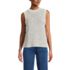 Women's Cotton Tweed Textured Crewneck Vest Sweater, Front