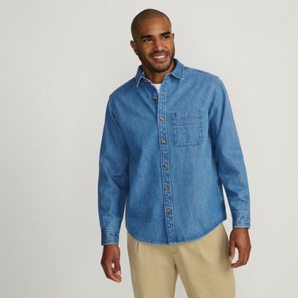 Men's Midweight Denim Overshirt - image 2