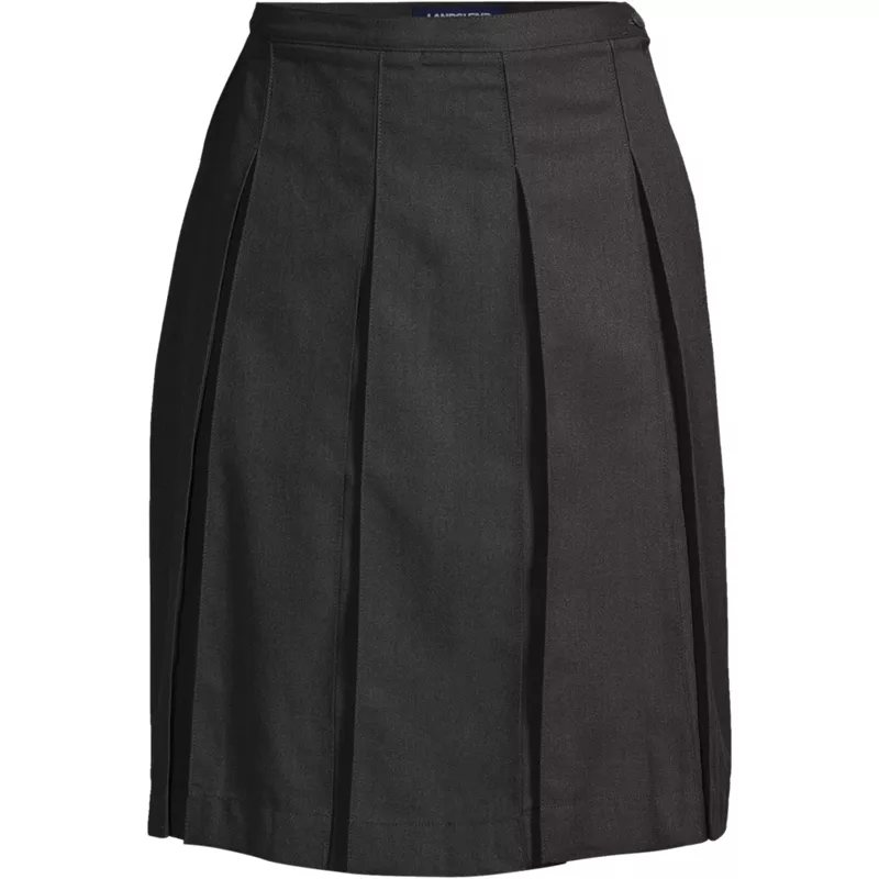 Women's Below The Knee Box Pleat Skirt, Front