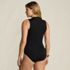 Women's Plus Size High Neck Zip Front Tankini Top, Back