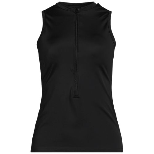 Women's High Neck Zip Front Tankini Top - image 4