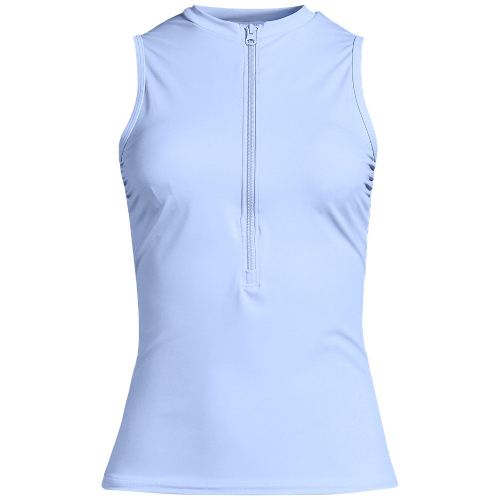 Women's High Neck Zip Front Tankini Top | Lands' End