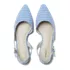 Women's Chambray Slingback Low Heels, alternative image