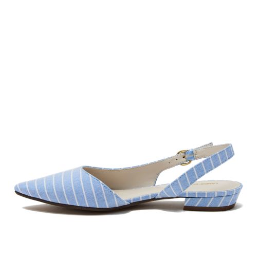 Women's Chambray Slingback Low Heels - image 3