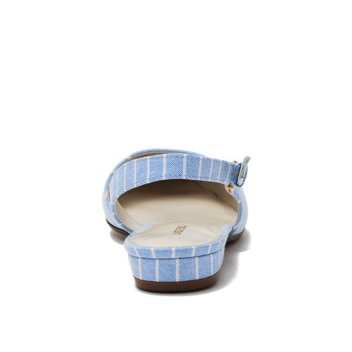 Women's Chambray Slingback Low Heels - image 4