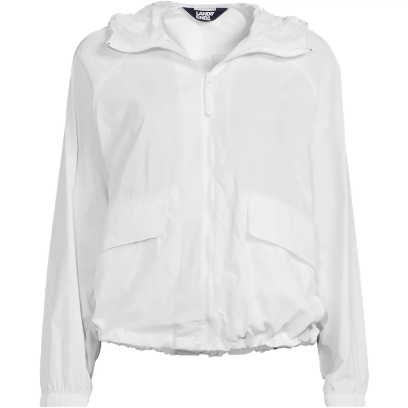 Women's UPF Packable Hooded Windbreaker Jacket, Front