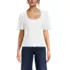 Women's Cotton Lace Button Front Top, Front