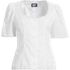 Women's Cotton Lace Button Front Top, Front