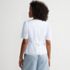 Women's Cotton Lace Button Front Top, Back