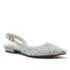 Women's Floral Linen Slingback Low Heels, alternative image