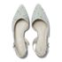 Women's Floral Linen Slingback Low Heels, alternative image