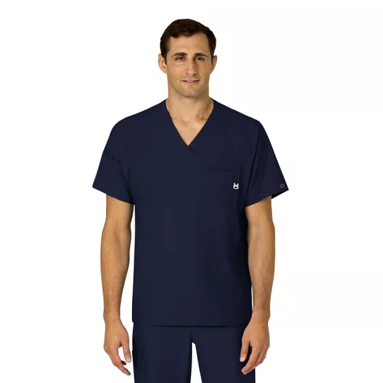School Uniform Men's Big Wink W123 V-neck Scrub Top - primary