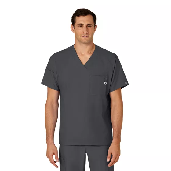 School Uniform Men's Wink W123 V-neck Scrub Top - primary