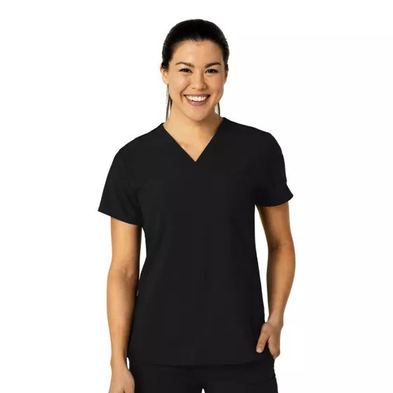 School Uniform Women's Wink W123 Flex-n-Reach V-Neck Scrub Top - primary