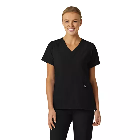 School Uniform Women's Wink W123 Stylized V-Neck Scrub Top - primary