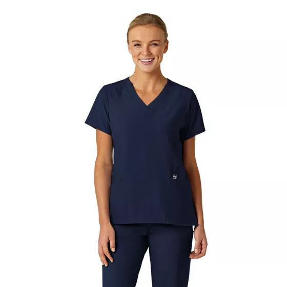 School Uniform Women's Wink W123 Stylized V-Neck Scrub Top - primary