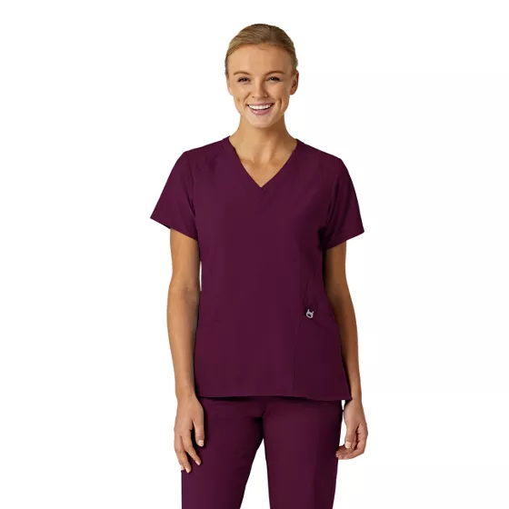 School Uniform Women's Wink W123 Stylized V-Neck Scrub Top - primary