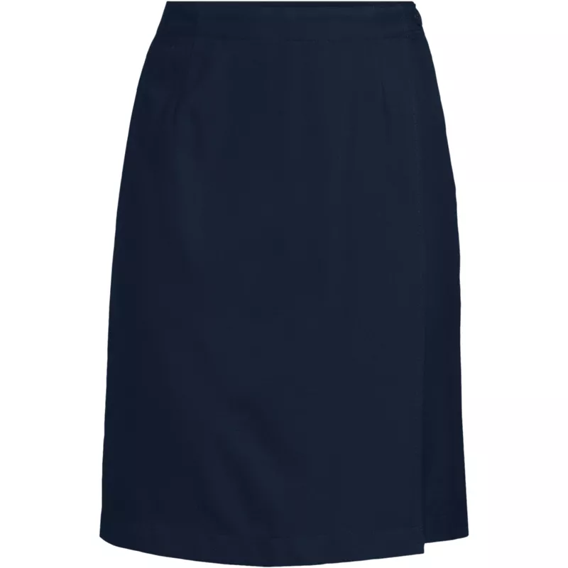 Women's Solid A Line Tab Skort Top of Knee, Front