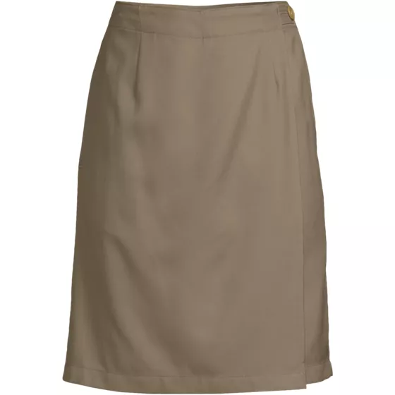 Women's Solid A Line Tab Skort Top of Knee - primary