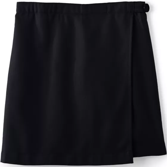 Girls Solid A Line Tab Skort Top of Knee - primary