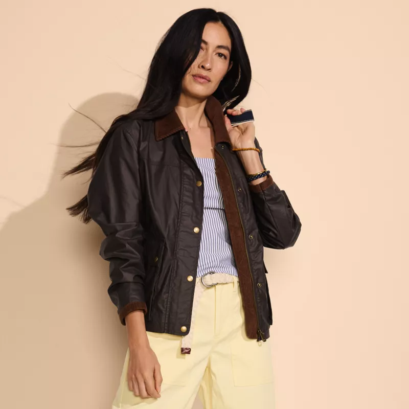 Women's Waxed Cotton Barn Jacket, alternative image