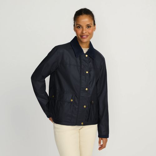 Women's Waxed Cotton Barn Jacket, Front