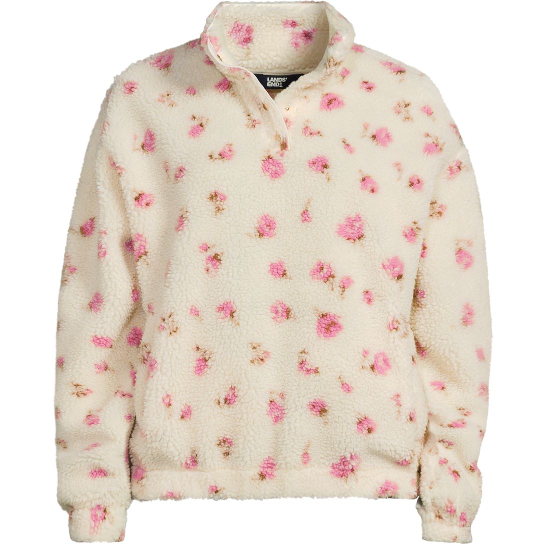 Women's Sherpa Fleece Snap Neck Pullover