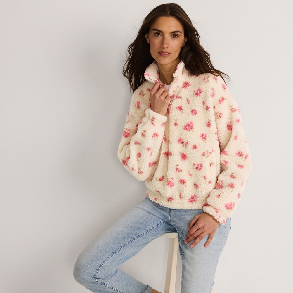 トップス peakxWDS DoubleFace WRFleecePullover Polar Popped Panelled Crew Fleece | Rusty USA