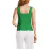 Women's Poplin Princess Seam Square Neck Sleeveless Top, Back