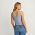 Women's Poplin Princess Seam Square Neck Sleeveless Top, Back