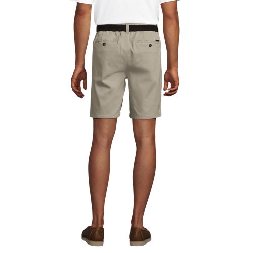  Lands' End Chino-shorts Mit Textur Und Gürtel, Herren, Größe:44 Regular, Weiß, Baumwolle/lyocell (viskose)/baumwoll-mischung, By Lands' End 