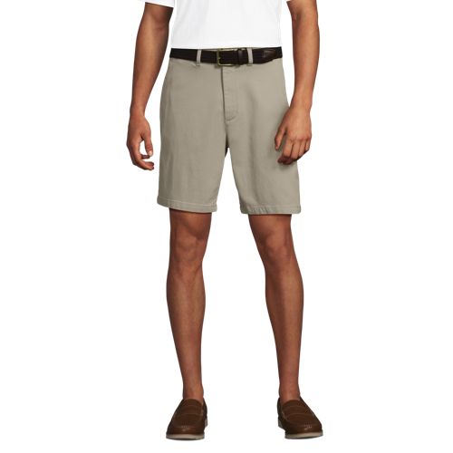  Lands' End Chino-shorts Mit Textur Und Gürtel, Herren, Größe:44 Regular, Weiß, Baumwolle/lyocell (viskose)/baumwoll-mischung, By Lands' End 