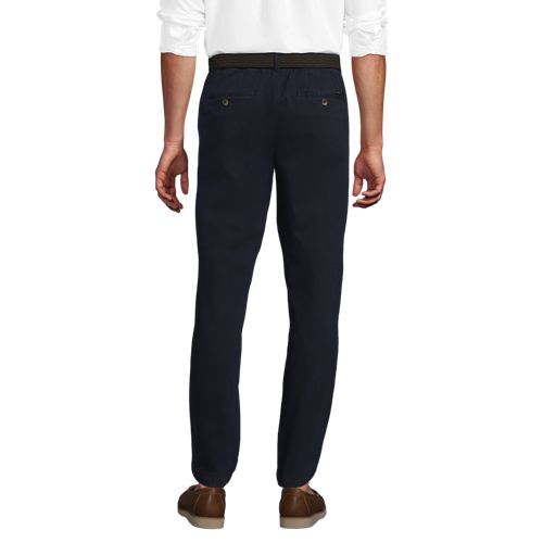  Lands' End Straight Fit Chinos Mit Textur, Herren, Größe:44 Regular, Blau, Baumwolle/lyocell (viskose)/baumwoll-mischung, By Lands' End 