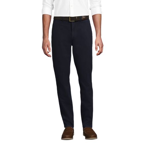  Lands' End Straight Fit Chinos Mit Textur, Herren, Größe:44 Regular, Blau, Baumwolle/lyocell (viskose)/baumwoll-mischung, By Lands' End 