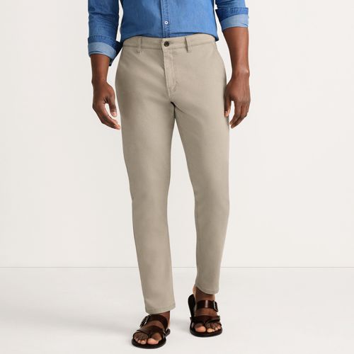  Lands' End Straight Fit Chinos Mit Textur, Herren, Größe:44 Regular, Weiß, Baumwolle/lyocell (viskose)/baumwoll-mischung, By Lands' End 