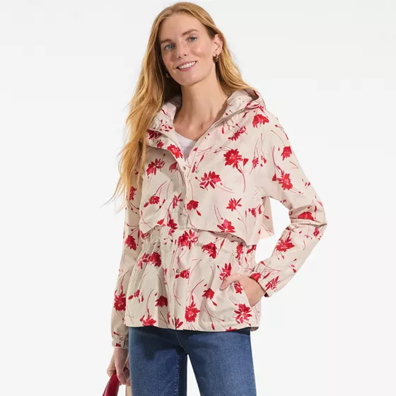 Women's Print Squall Packable Rain Jacket - primary