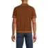 Men's Short Sleeve Textured Tipped Sweater Polo, Back