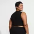 Women's Plus Size Cotton Viscose Open Knit Sleeveless Scoop Neck Top Cover Up, Back
