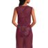 Women's Cotton Viscose Open Knit Sleeveless Scoop Neck Top Cover Up, Back