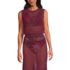 Women's Cotton Viscose Open Knit Sleeveless Scoop Neck Top Cover Up, Front